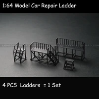 164 combined maintenance ladder car model scenery garage accessories tools 1set 164 miniature tools