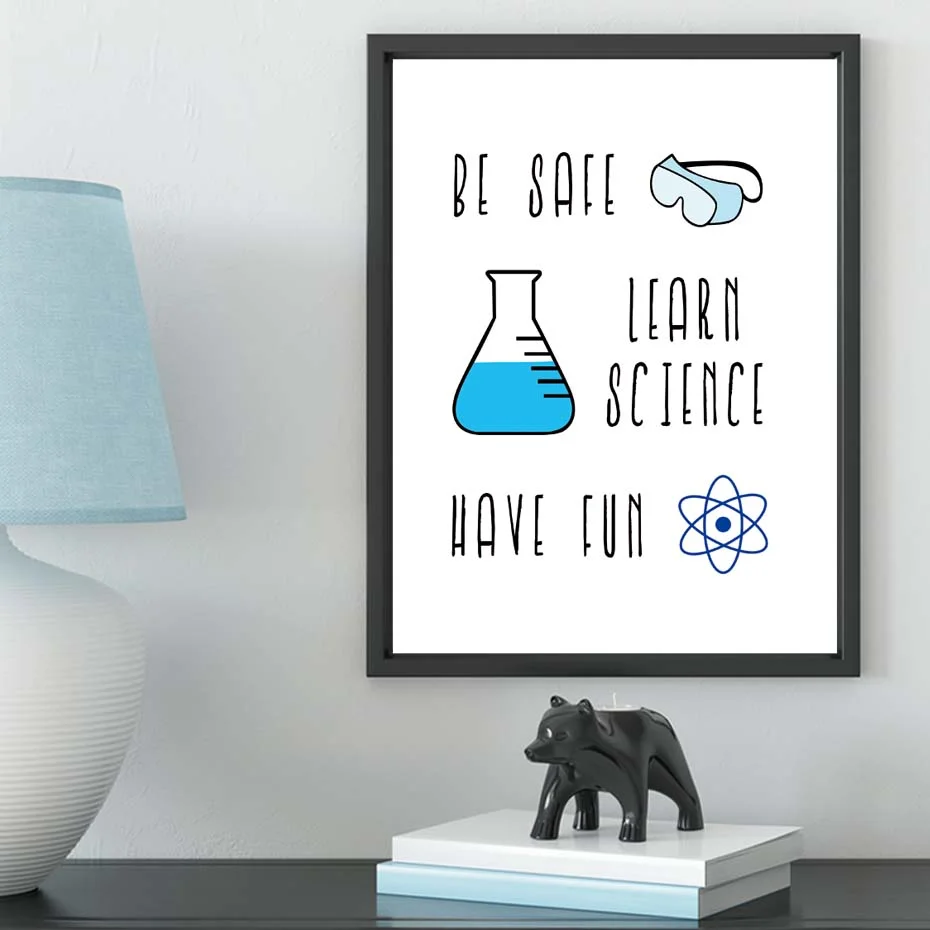 Wall Art Печать на холсте фотографии для химической лаборатории Безопасность