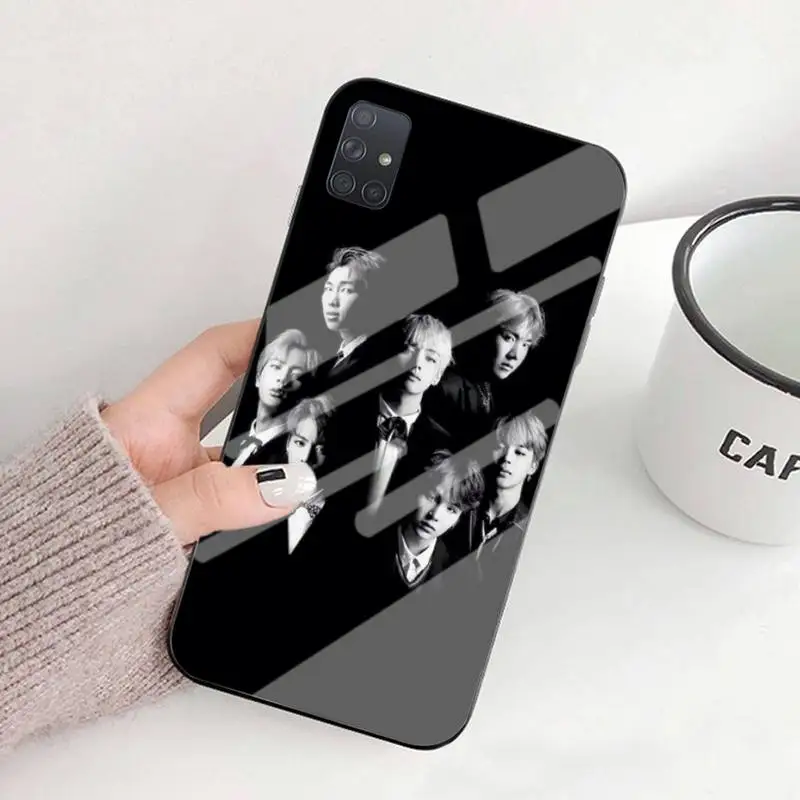 

Phone Case For Samsung S6 7edge 8 9 10e 20plus S20 Ultra Note8 9 10pro A72018 Tempered Glass Soft Cover Bangtan Boys Kpop