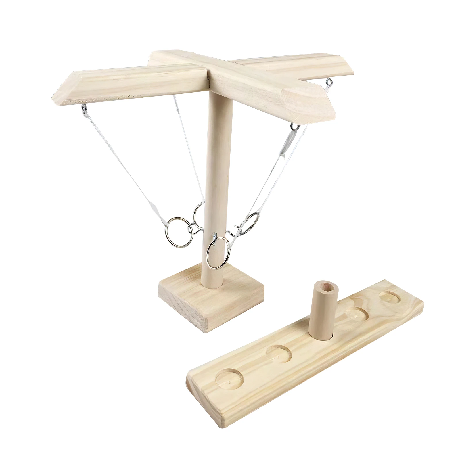 

4 Person Ring Toss Game Classic Tabletop Hook And Ring Game Wooden Table Playset Interactive Wooden Ring Throwing