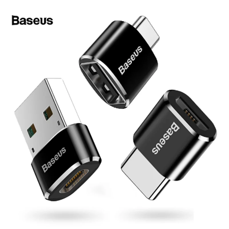 Baseus usb type C OTG адаптер USB C штекер для Micro USB Женский Кабельные конвертеры для Macbook samsung S10 huawei USB для type-c OTG
