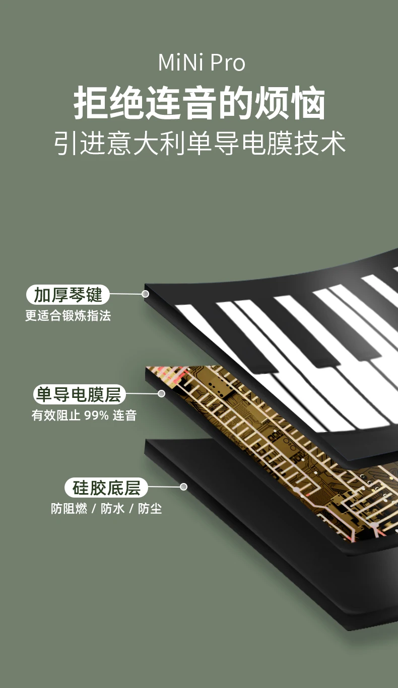 Large 88 key Electronic Piano Hand rolled Practice Professional Folding Keyboard Portable Household Touche Clavier Entertainment
