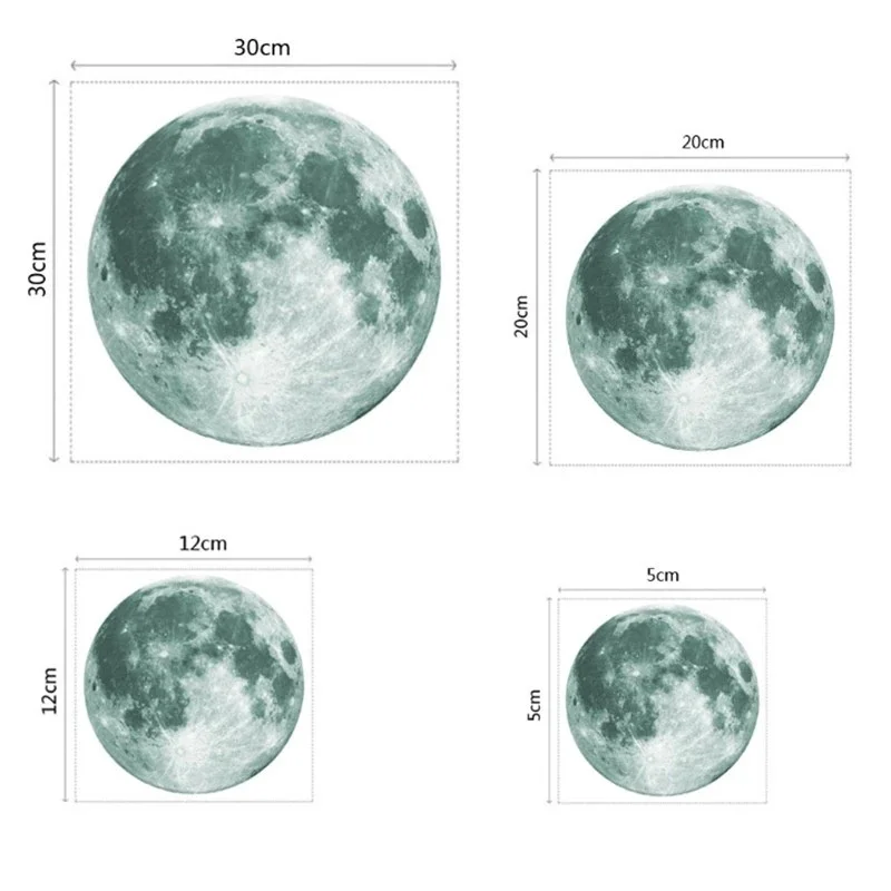 

Luminous Moon and Stars Wall Stickers for Kids Room Baby Nursery Home Decoration Wall Decals Glow in the Dark Bedroom Ceiling