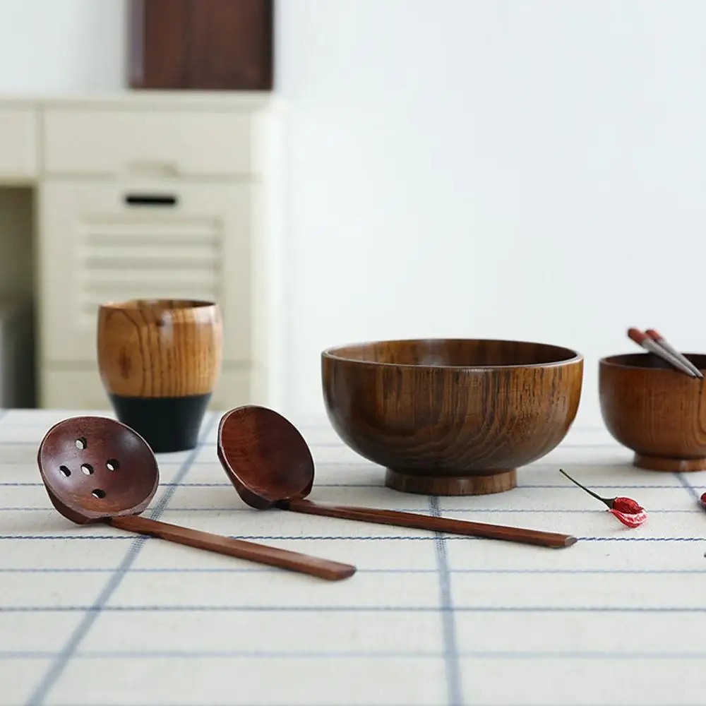 Японская ложка для рамен и супа многофункциональная перфорированная кухонная