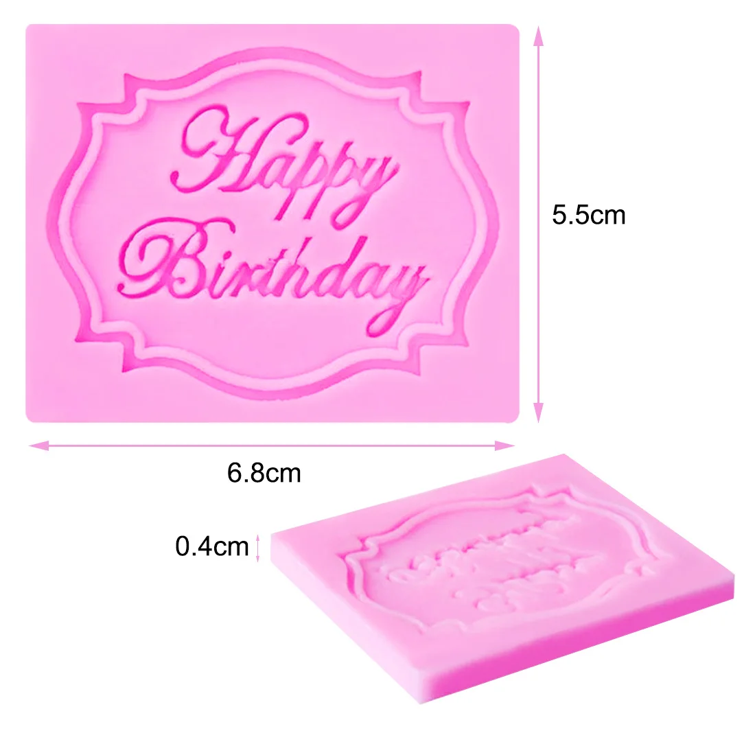 Высокое качество с днем рождения письмо форма силиконовая шоколадный помадка DIY