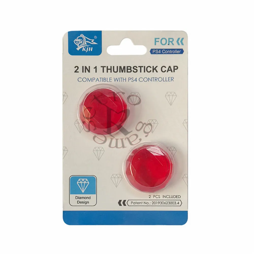 2pcs Diamond Design Thumbstick Cap Analog Controller Thumb Stick Grip Skin Cover for Sony PlayStation 4 PS4 Slim PRO Accessories |