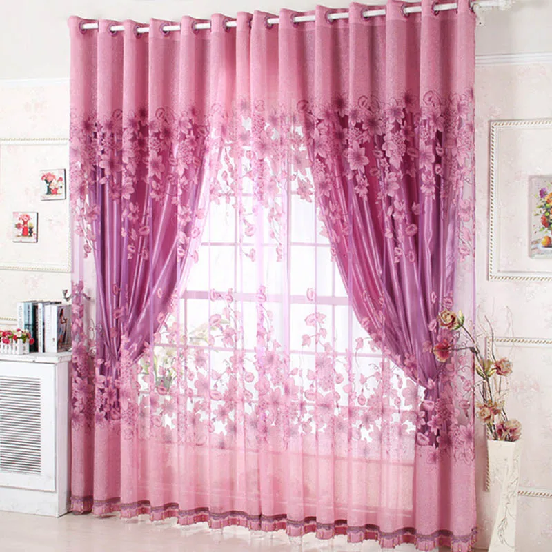 

Жаккардовый прозрачный экран с жаккардовым покрытием Morning Glory, современная модная занавеска для гостиной, спальни, мягкий классический экра...