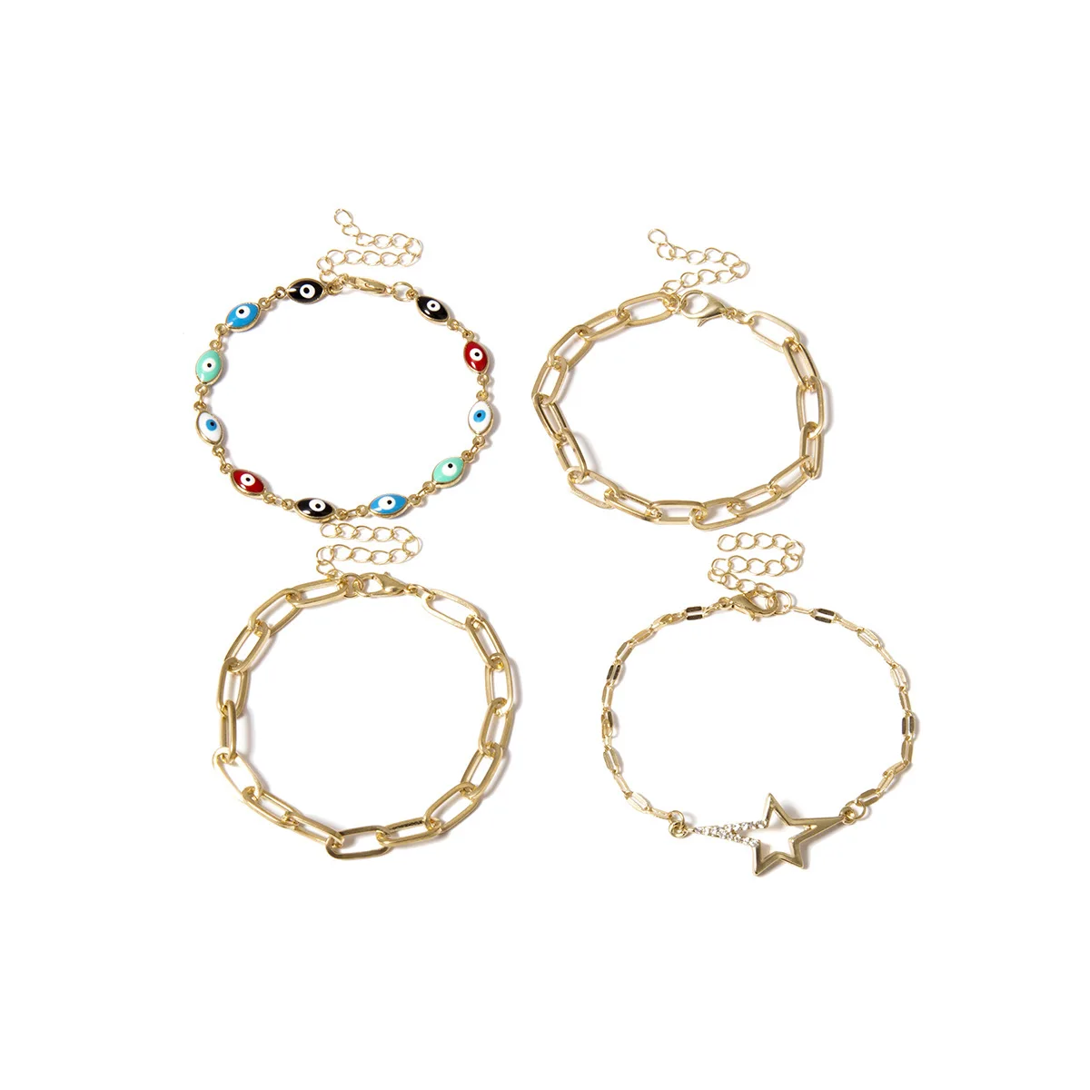 KingDeng Многослойные Браслет Ювелирные Изделия Персонализированные Панк Золотые