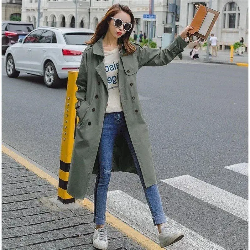 Модные ветровки Manteau длинный Femme Hiver Тренч осеннее пальто Женская парка мода Mujer
