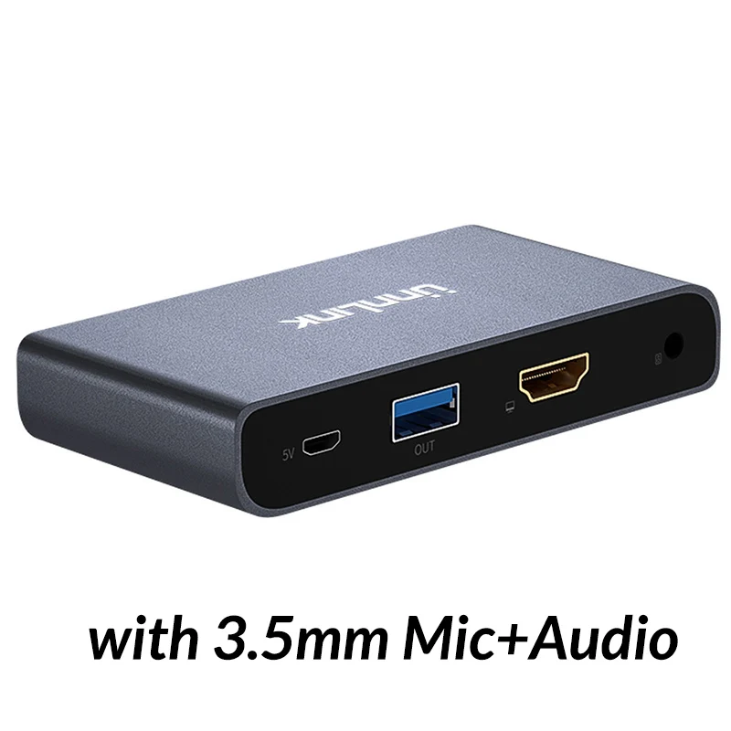 Unnlink USB3.0 игровая карта захвата видеозахвата FHD1080P@ 60 Гц Запись в реальном времени для PS3 PS4 xbox one 360 rend переключатель - Цвет: Upgraded