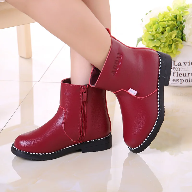 Детские ботинки Новинка Осень зима 2019 бархатные Ботинки Martin для маленьких