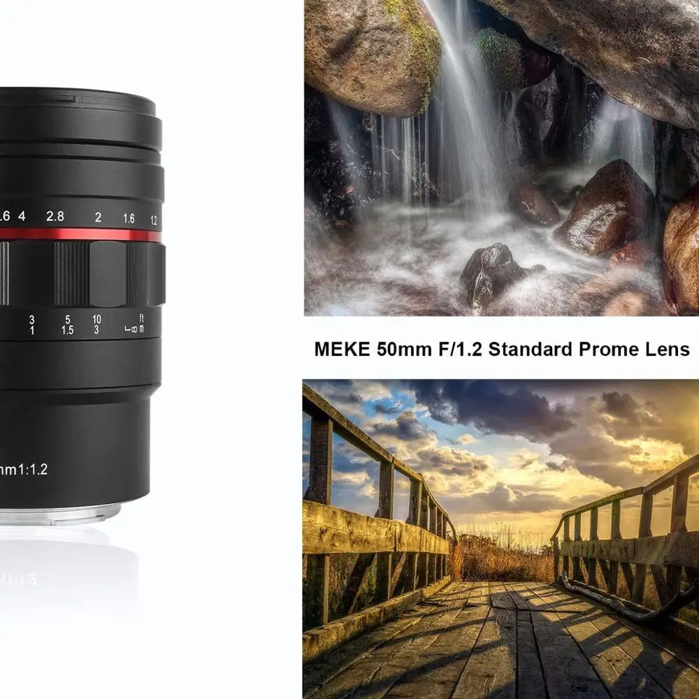 Meike 50 мм f1.2 ручная фокусировка объектива с полной рамкой для Sony -E Mount A7 A7III A6000 A6300