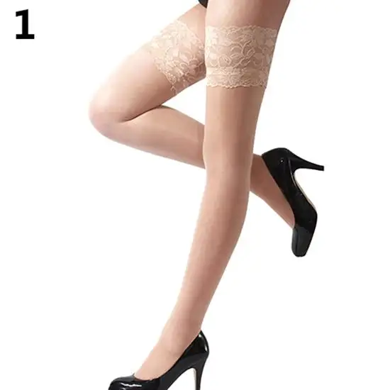 Женский сексуальный кружевной топ с цветочным рисунком прозрачные чулки выше