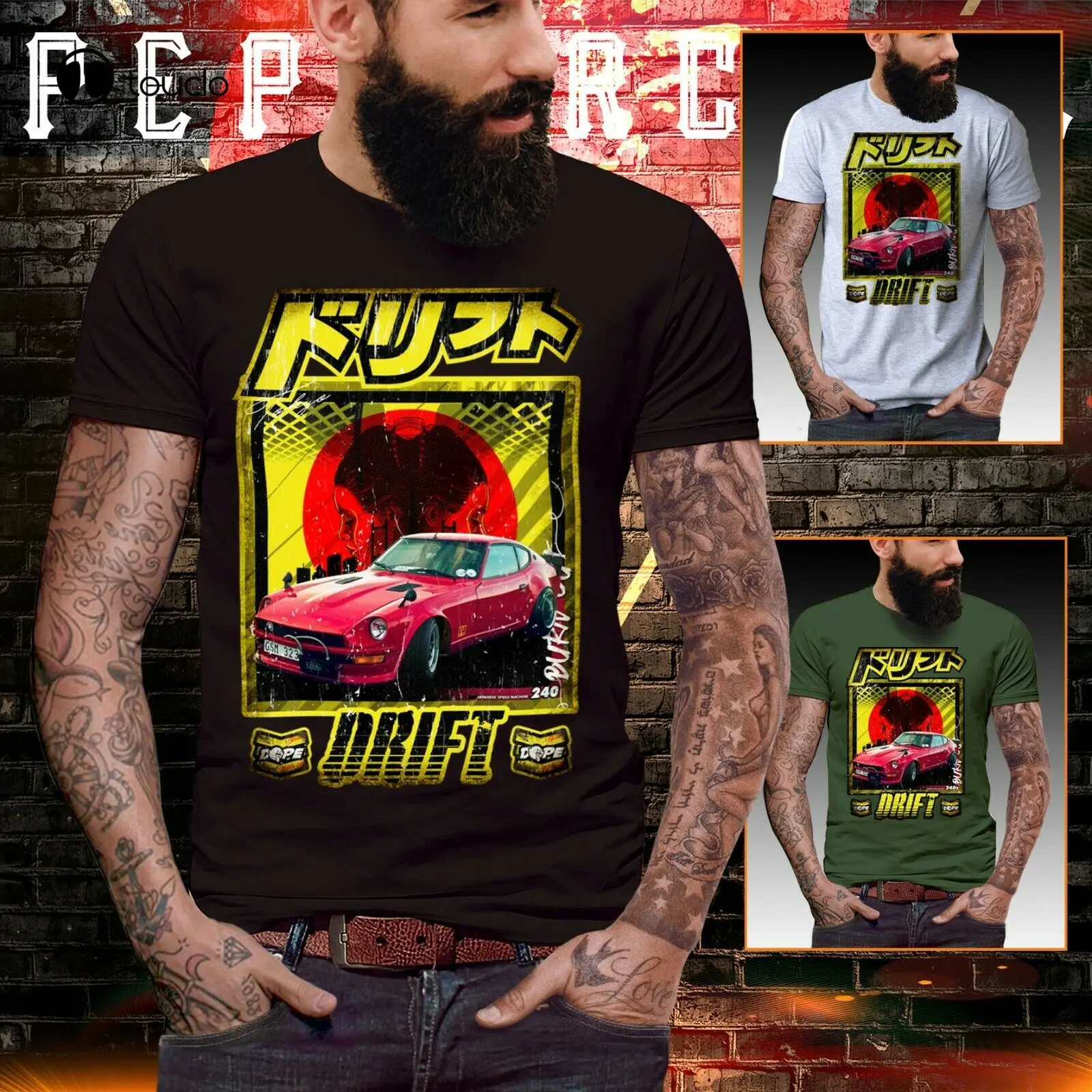 

240Z Jdm T Shirt Drift Petrol Head Fast Boy Racer World Touring Furious Car Tee Shirt