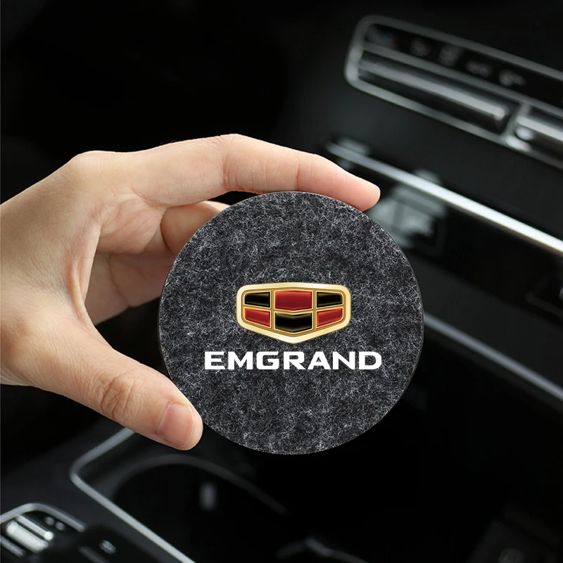 Round Felt Coaster for geely emgrand ec7 7 ec8 Protector Pad Heat Resistant Cup Mat Drink Placemat Car Accessories | Автомобили и