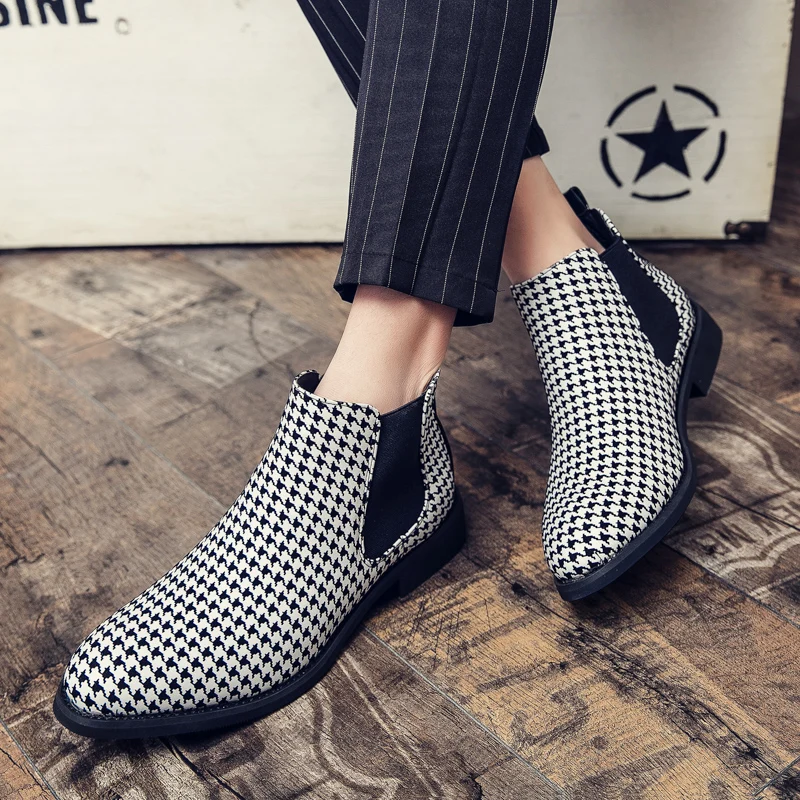 

2021 Chelsea Boots Men Ankle Leather Boots British trend men's boots fashion Spring and Autumn Boots Dropshipping 2021
