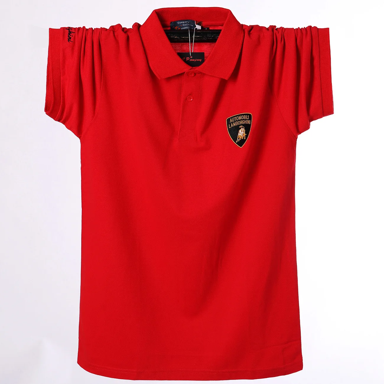 Рубашка-поло мужская классическая хлопок однотонная Повседневная модная