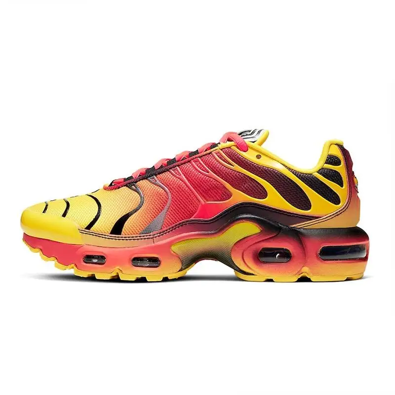 

Se Tn Running Shoes Plus Black Volt Solar Red Blue Fury Black Gold Rainbow Fire Orange Voitage Purple Sports Sneakers Size 36-45