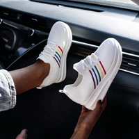 fashion women vulcanize sneakers lace up wedge casual ladies sneakers platform ladies outdoor sports shoes comfy shoes 2021
