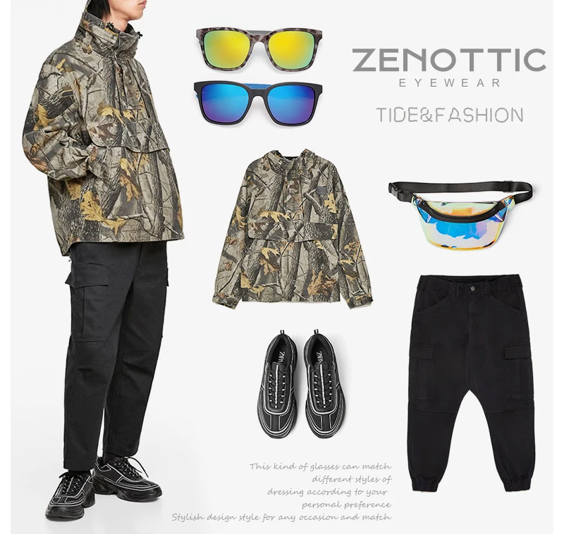 ZENOTTIC, классические, поляризационные солнцезащитные очки, мужские, Полароид, ультралегкие, для вождения, квадратная оправа, солнцезащитные очки, мужские, очки, UV400, Gafas De Sol