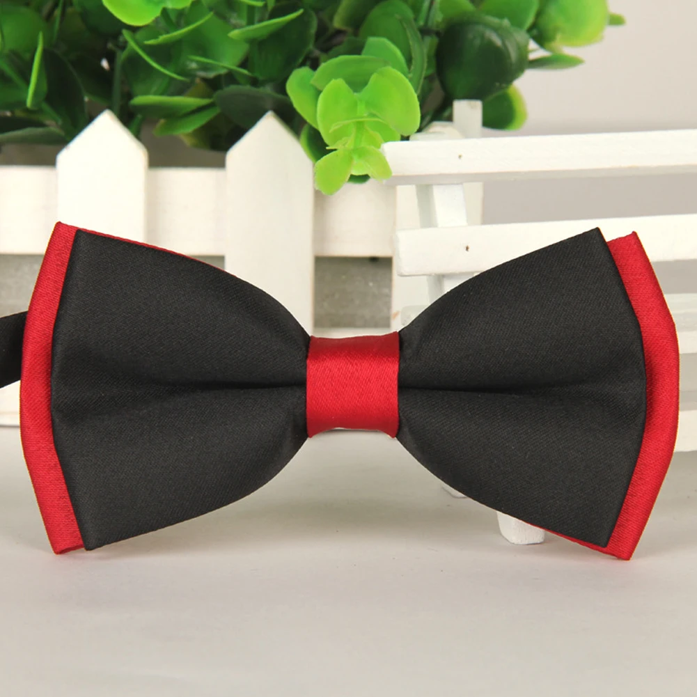 

Bow tie polyester silk butterfly adjustable wedding bowtie bow ties for men