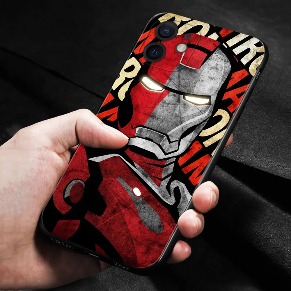 Лучший чехол для телефона Apple iPhone 11 13 12 Pro Max Mini X XS XR 6 6S 7 8 Plus 5 5S SE(2020) Coque Marvel Железный