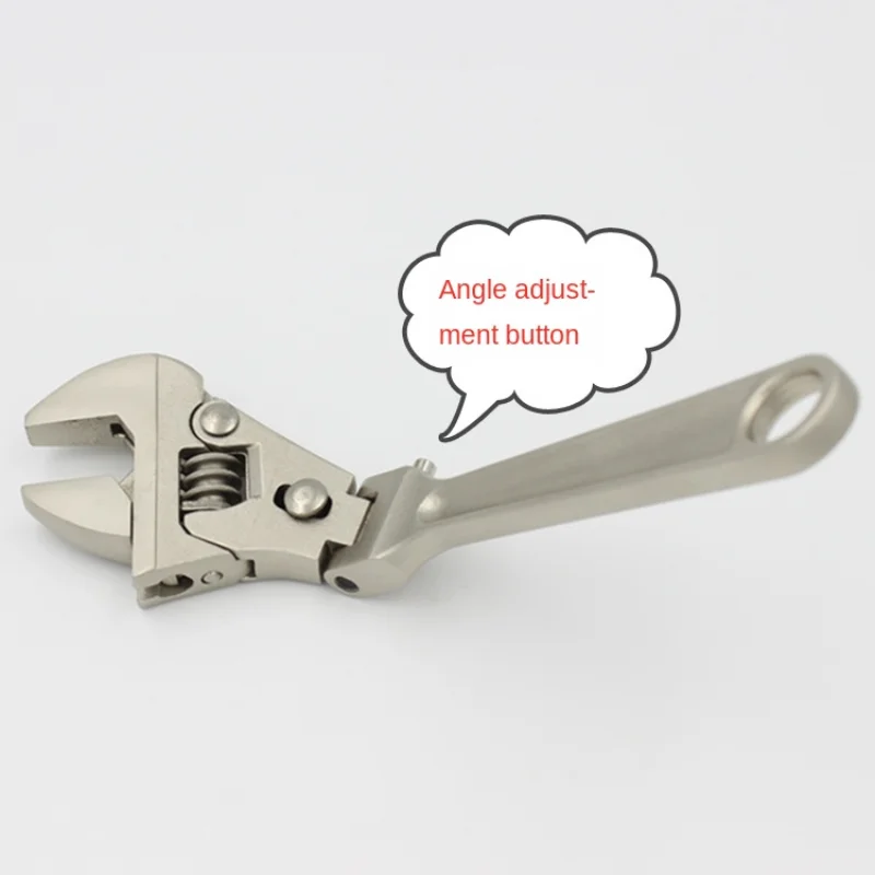 8 дюймов Регулируемый ключ Трещотка складной ручкой двойного назначения трубный