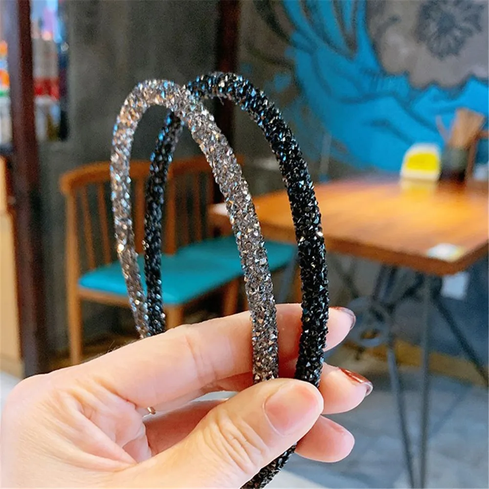 Модная повязка стразы для волос с полностью алмазным покрытием сверкающая