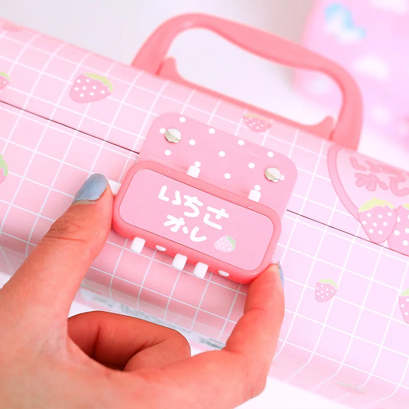 Чехол карандаш с паролем 3 слойный kawaii lapiz unicornio estuche piorner школьные принадлежности