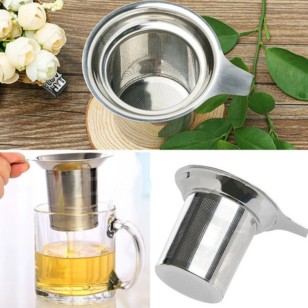 

1PC New Tea Leaf Spice Filter Drinkware Mesh Tea Tea Strainer Teapot Stainless Steel Kitchen Accessories Reusable
