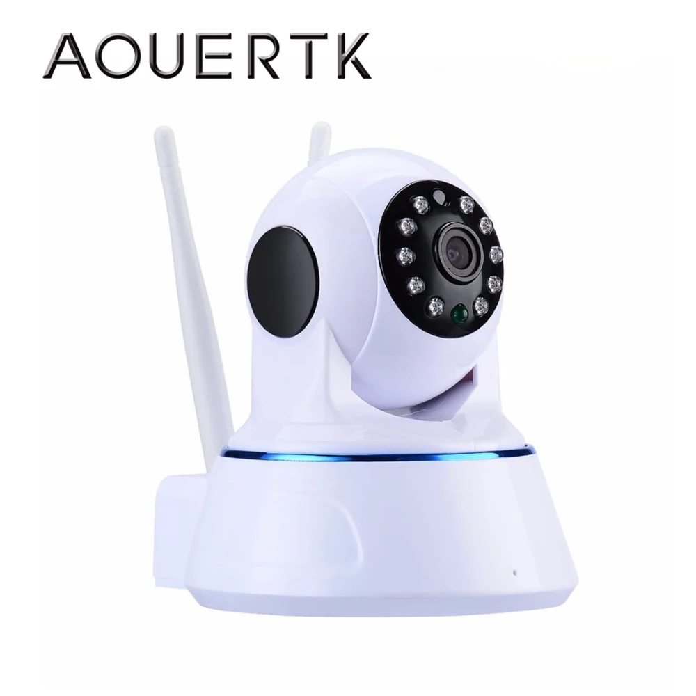 AOUERTK-كاميرا مراقبة IP داخلية WiFi 2MP (1080P) ، هوائي مزدوج مع وظيفة التحريك/الإمالة ، شاشة فيديو للمنزل ، مع رؤية ليلية ونهارية