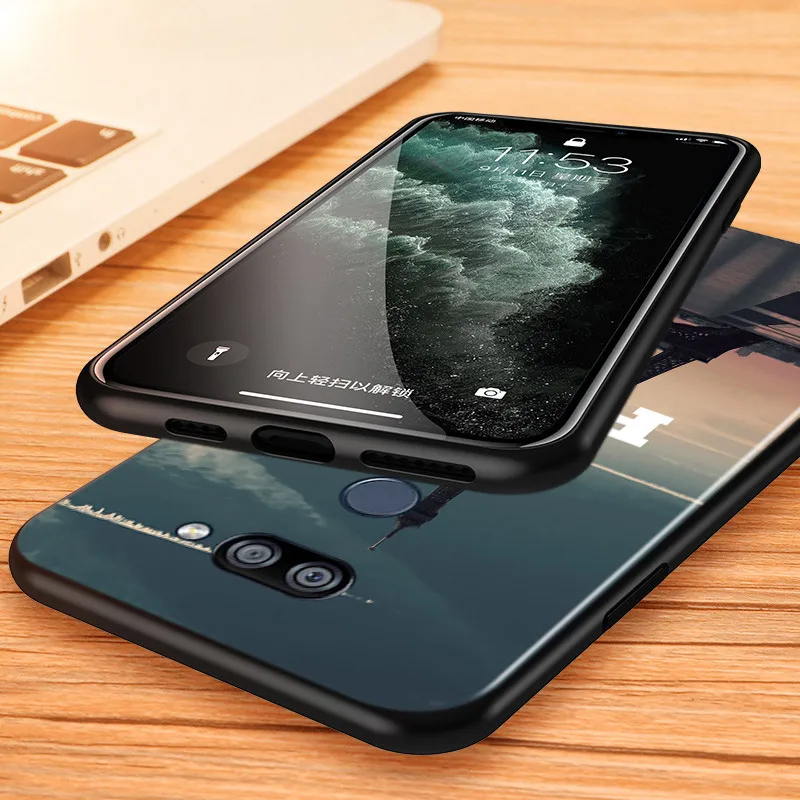 DIY Custom Black Silicone For LG K22 K71 K61 K51S K41S K30 K20 2019 Q60 V60 V50S V50 V40 V35 V30 G8 G8S G8X ThinQ Phone Case