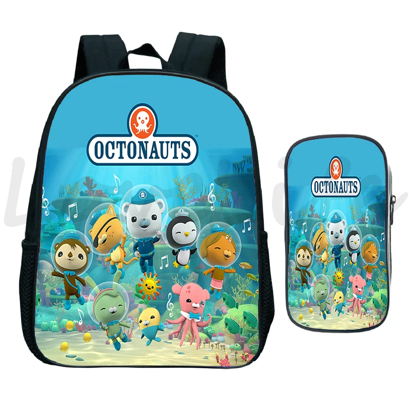 

2Pcs Set The Octonauts Backpack Baby Girls Boys Kindergarten Bags Toddler Waterproof Rucksack Children Mini Bookbag Cute Mochila