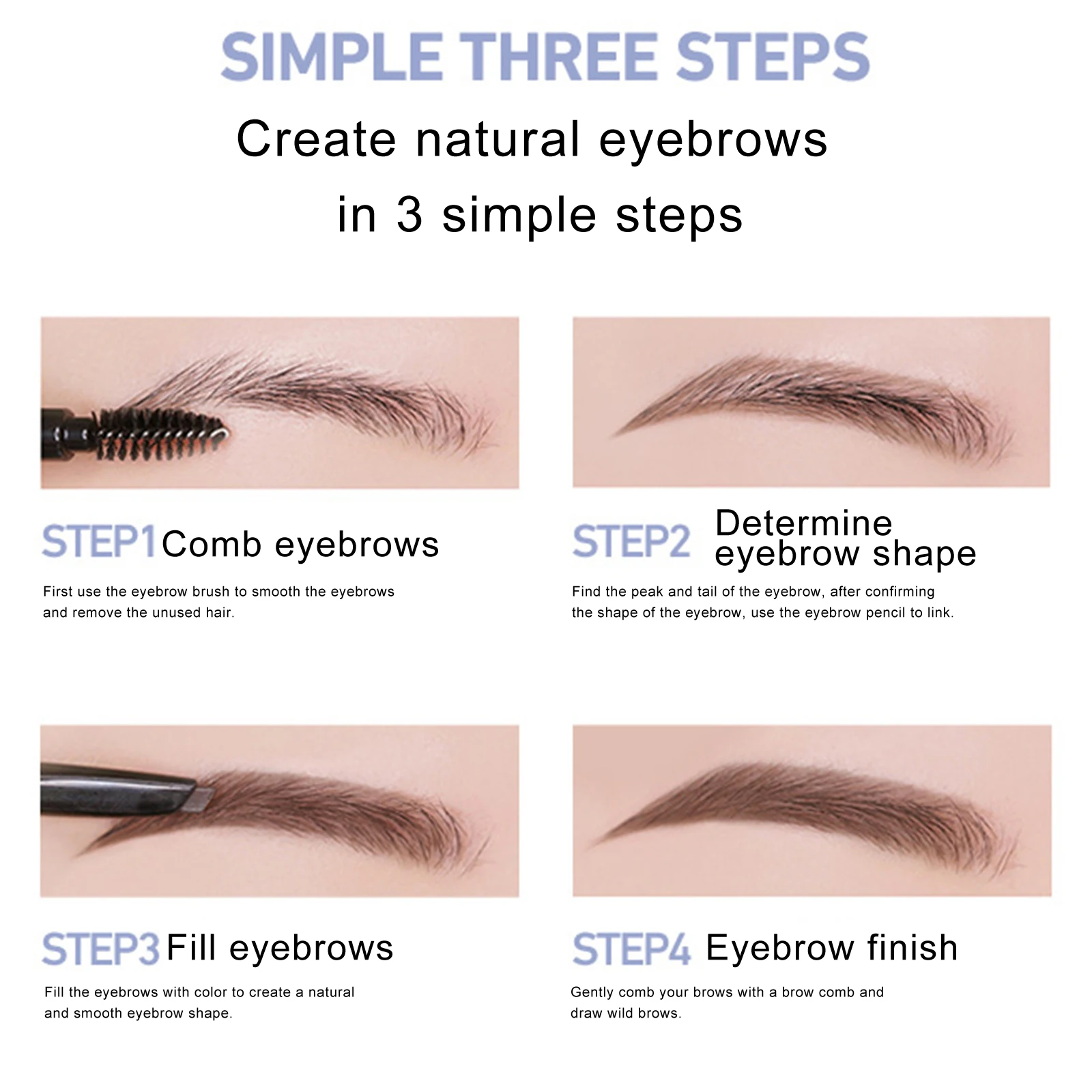 

Delicate Double-Headed Eyebrow Pencil Easy To Apply Waterproof Sweat-Proof And Non-Smudges BUTT666