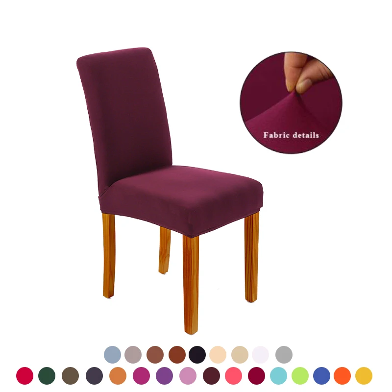 Твердые Цвет чехол для кресла спандекс эластичные чехлов чехлы на стулья белый