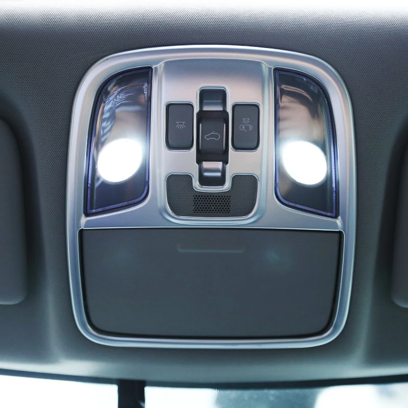 

For Kia Sportage QL Kx5 2016 2017 2018 Car Styling ABS Chrome Front Inner Rear Tail Read Reading Switch Light Lamp Frame Trim