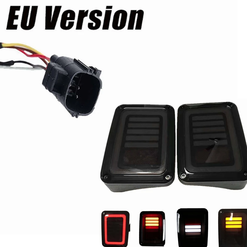 Копченый светодиодный задние фонари для Jeep Wrangler задний фонарь JK JKU спорт сахара