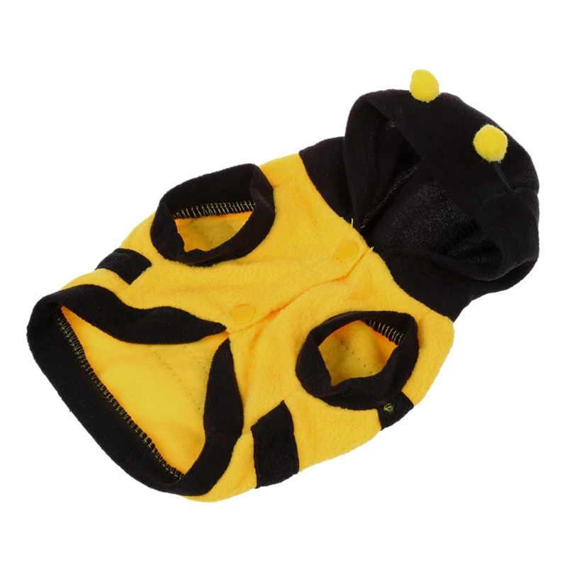 Warm Plush Bee Type Hoodie Pet Dog Cat Puppy Coat Sweater Outerwear Size S | Дом и сад