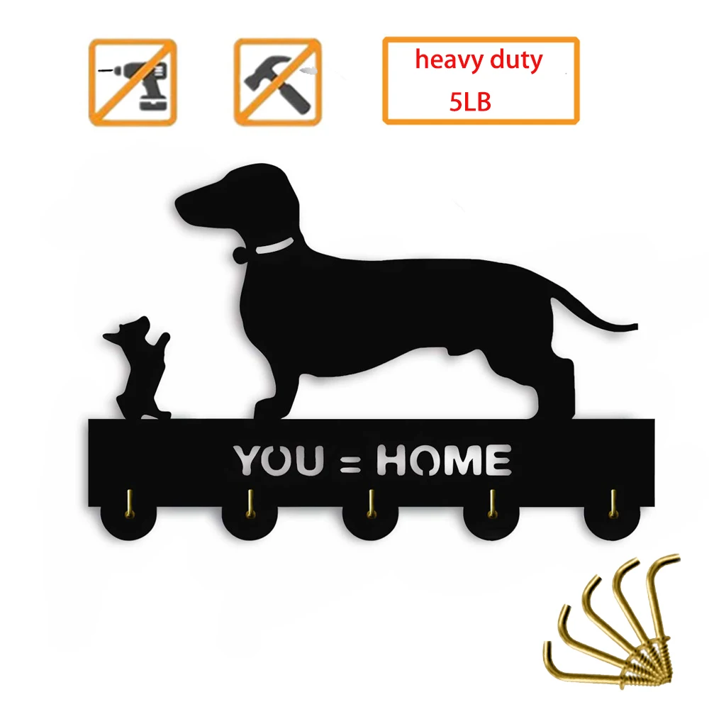 Крючки для ключей Собака и человек Unque декор настенные крючки Настенный