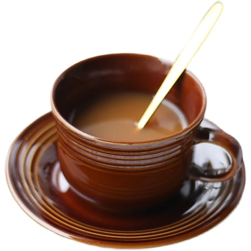 Семейные простые чайные чашки и блюдца, домашняя кружка, чашка для завтрака, эспрессо, кружка для овсянки с ручкой, кружки, подарок, свадьба