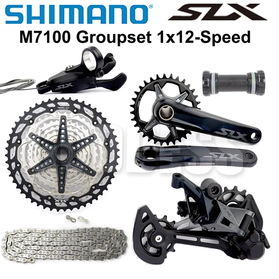 SHIMANO DEORE SLX M7100 Groupset 1x12 Speed 10 51T 32T 34T 170 175 мм коленчатый набор горный велосипед задний