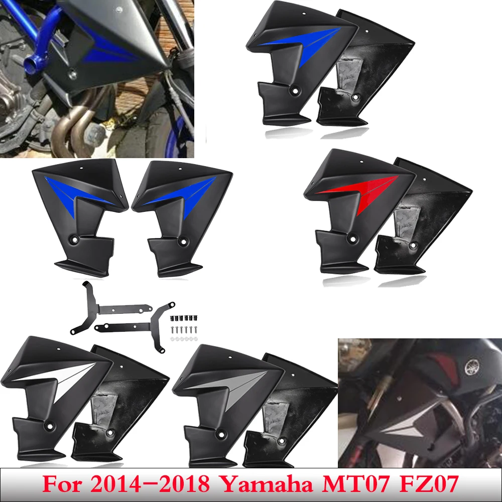 MT 07 FZ 07 аксессуары радиатор боковой спойлер панели совки крышка охранники обтекатель для- Yamaha MT-07 FZ-07 MT07 FZ07