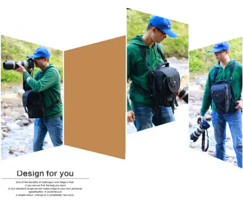 Профессиональная сумка для камеры чехол телеобъектива водонепроницаемый Canon Nikon