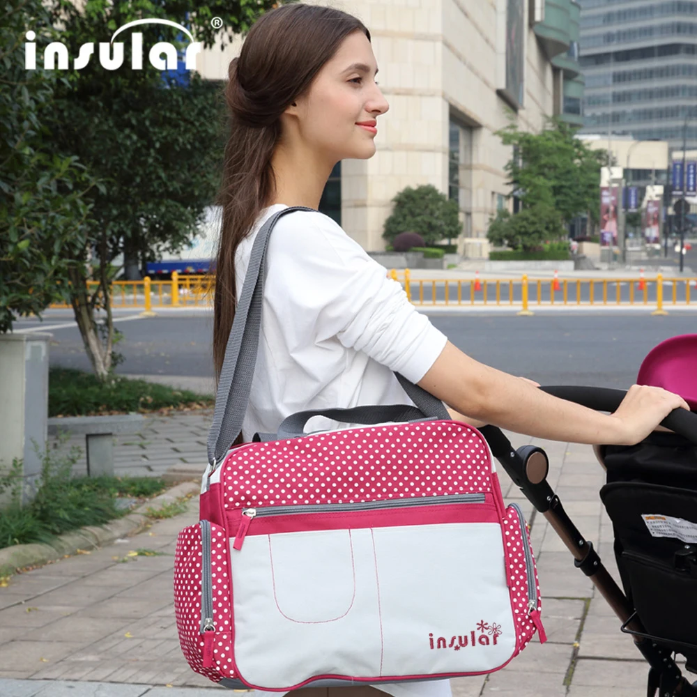 

Fashion Baby Diaper Messenger Bag Multifunctional Mummy Maternity Daddy Travel Nursing Shoulder Bag with Changing Mat