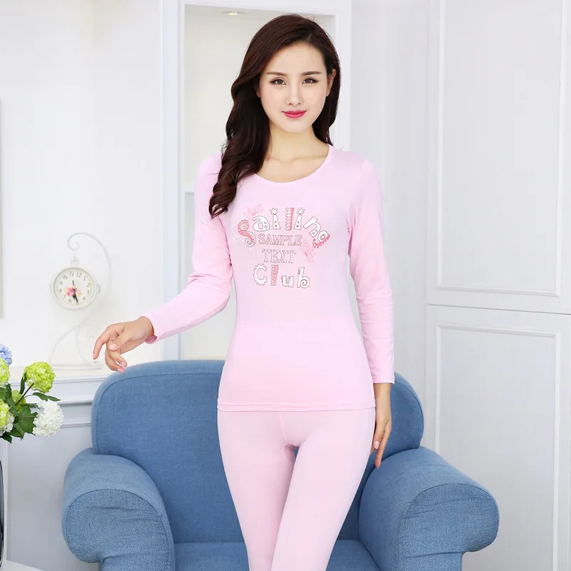 Новинка женское хлопковое утепленное нижнее белье для осени и зимы теплые