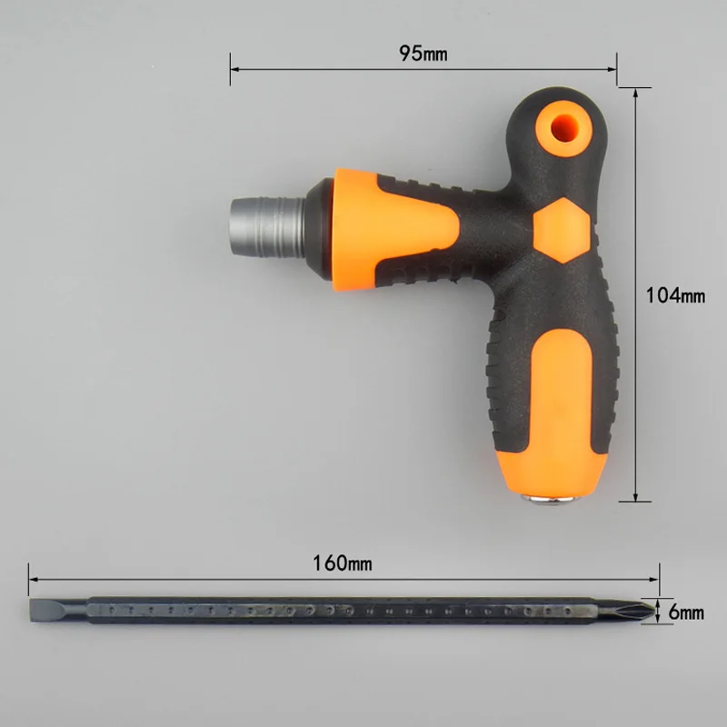 Высококачественная отвертка Т типа Нескользящая многофункциональная образная