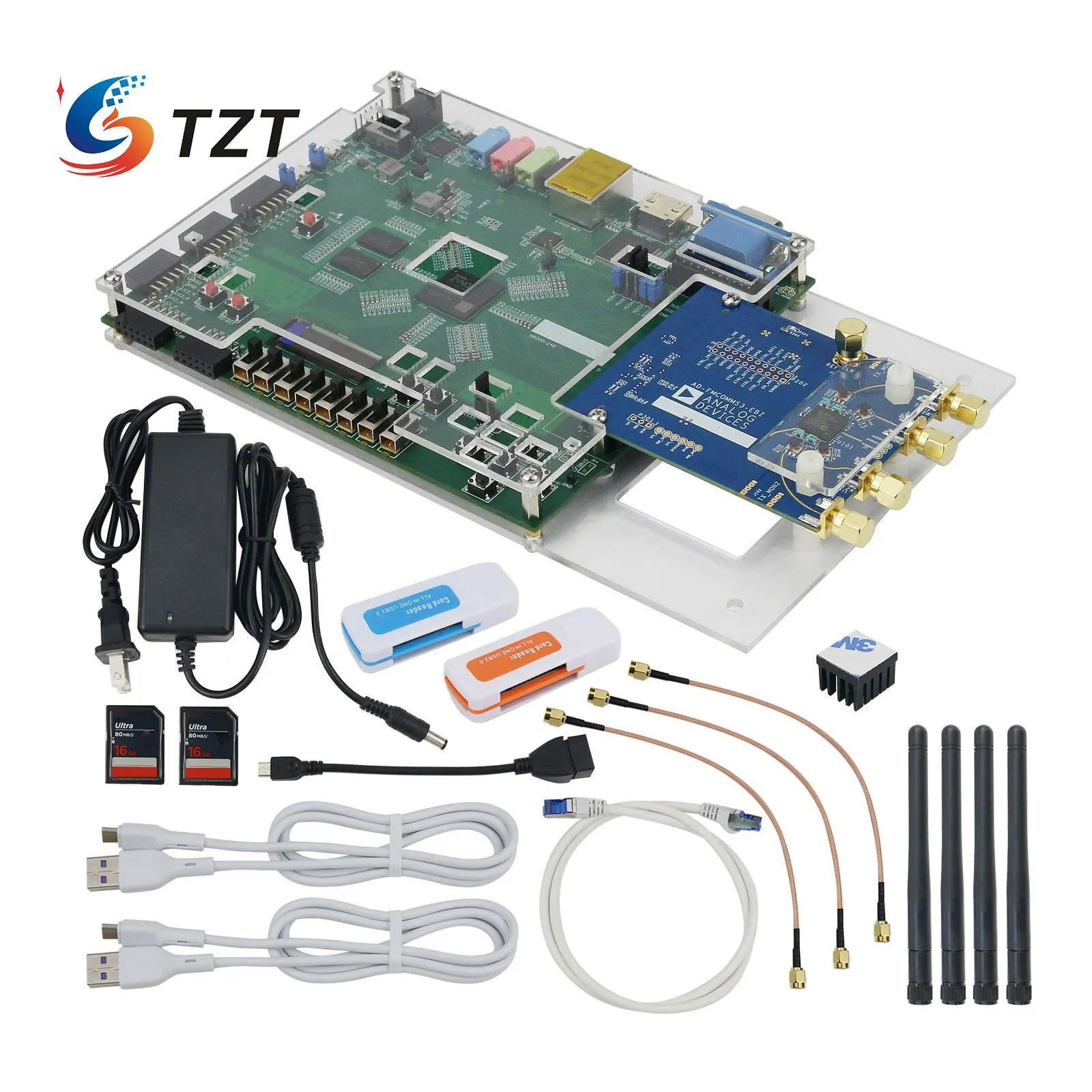 

Макетная плата TZT для Zedbaord + AD9361, модуль радиочастотного приемопередатчика, SDR, макетная платформа