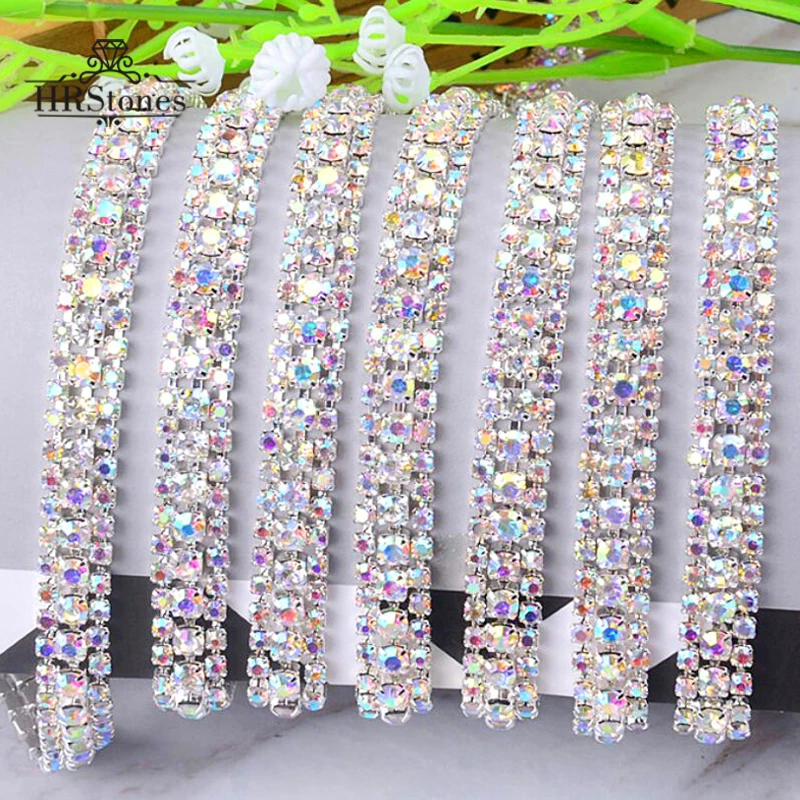 S8 + ss16 3 ряда стеклянная цепочка с искусственными камнями Кристалл AB аксессуары