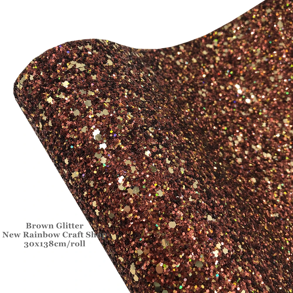 Новинка Радуга 30 х13 8 см/рулон великолепная коричневая объемная блестящая ткань
