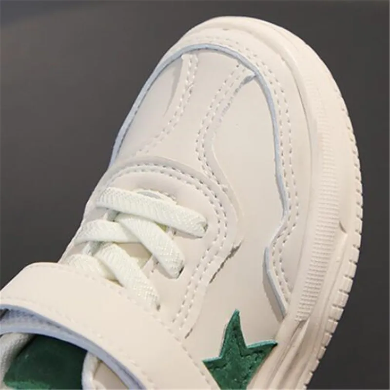 Кроссовки детские кожаные с гибкой подошвой повседневная обувь для мальчиков и